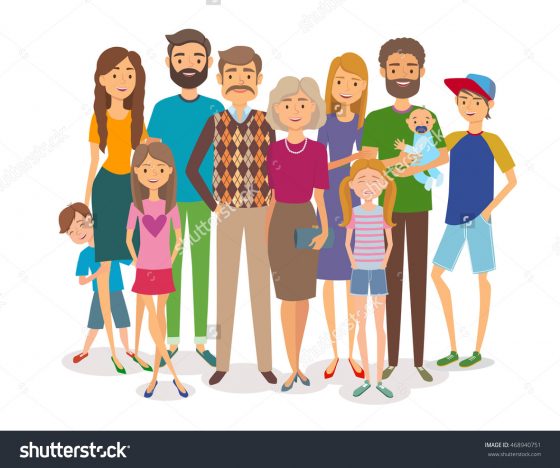 stock-vector-big-happy-family-several-generations-vector-illustration-468940751
